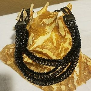 Black and silver necklace